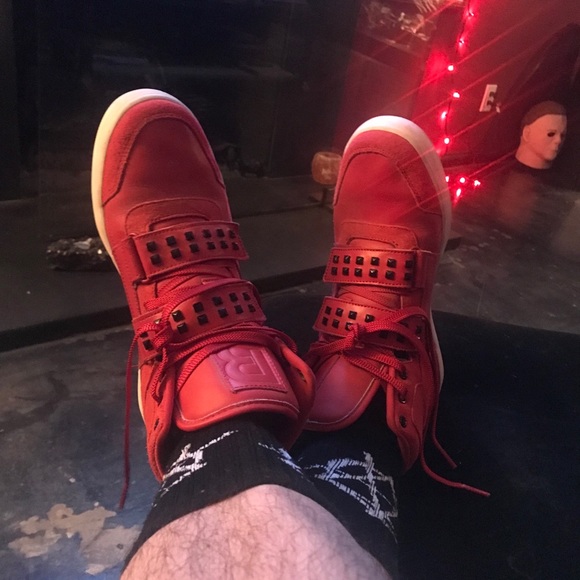 Dope! RED-Reebok high tops..size: 8.5. - Picture 3 of 7